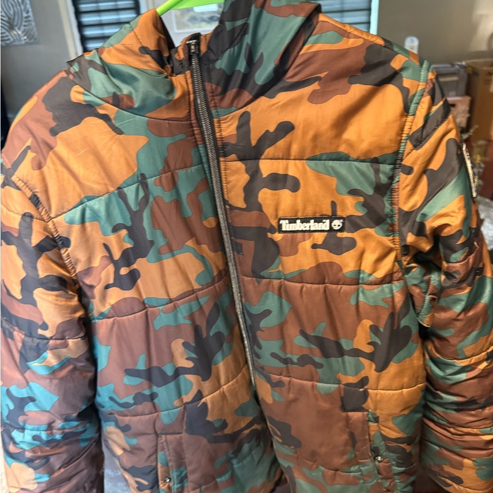 Timberland Kids Camouflage Puffer Jacket
